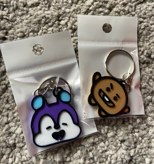 BT21 homemade keychains