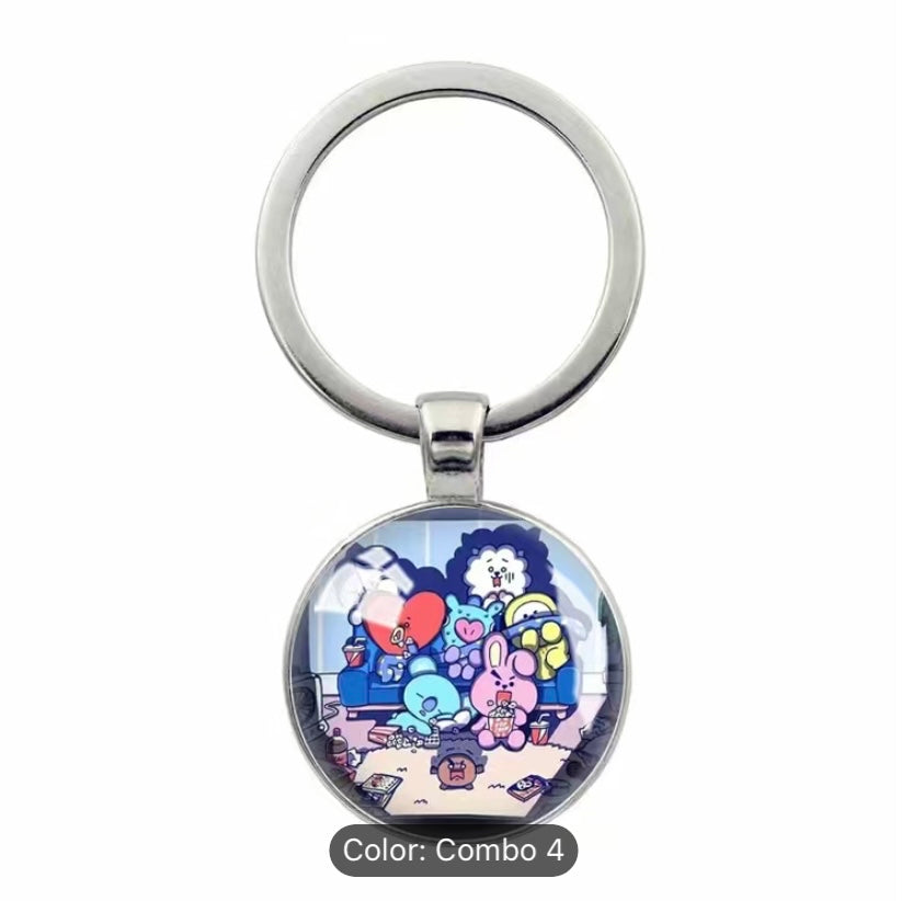 BT21 inspired bubble keychains