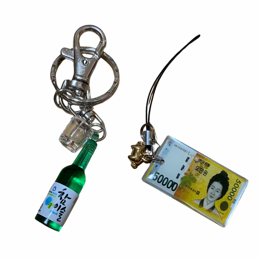 Korea souvenir keychain charms