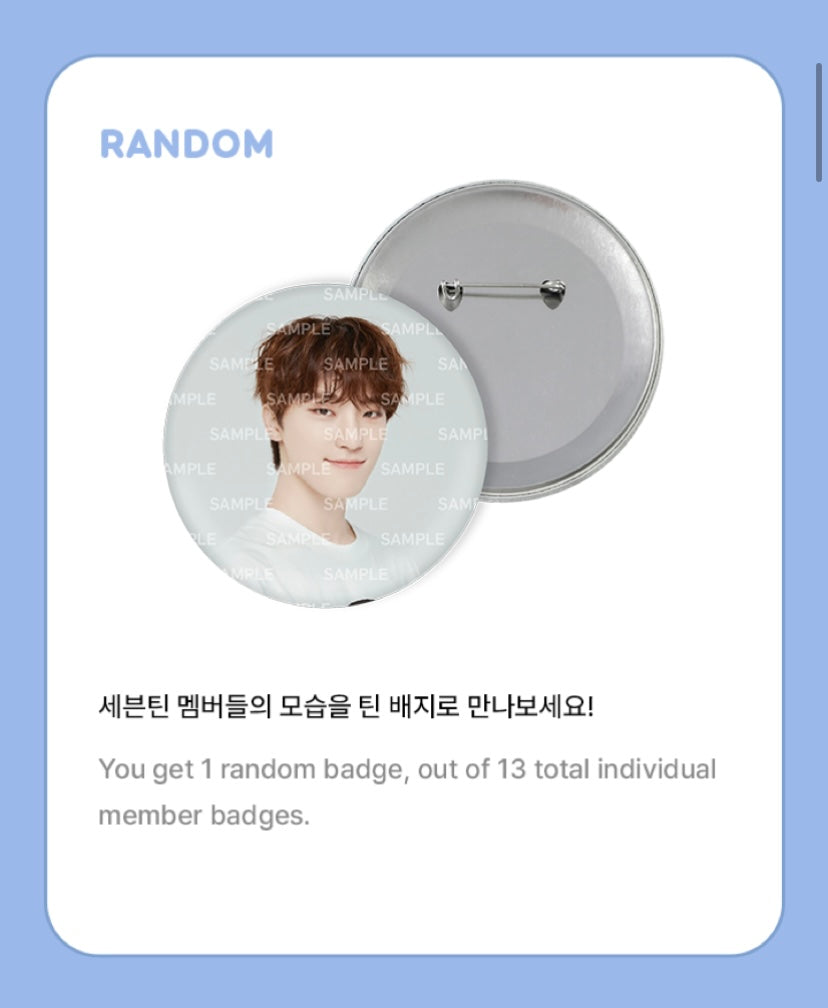 Seventeen lucky Draw large can badge (caratland)