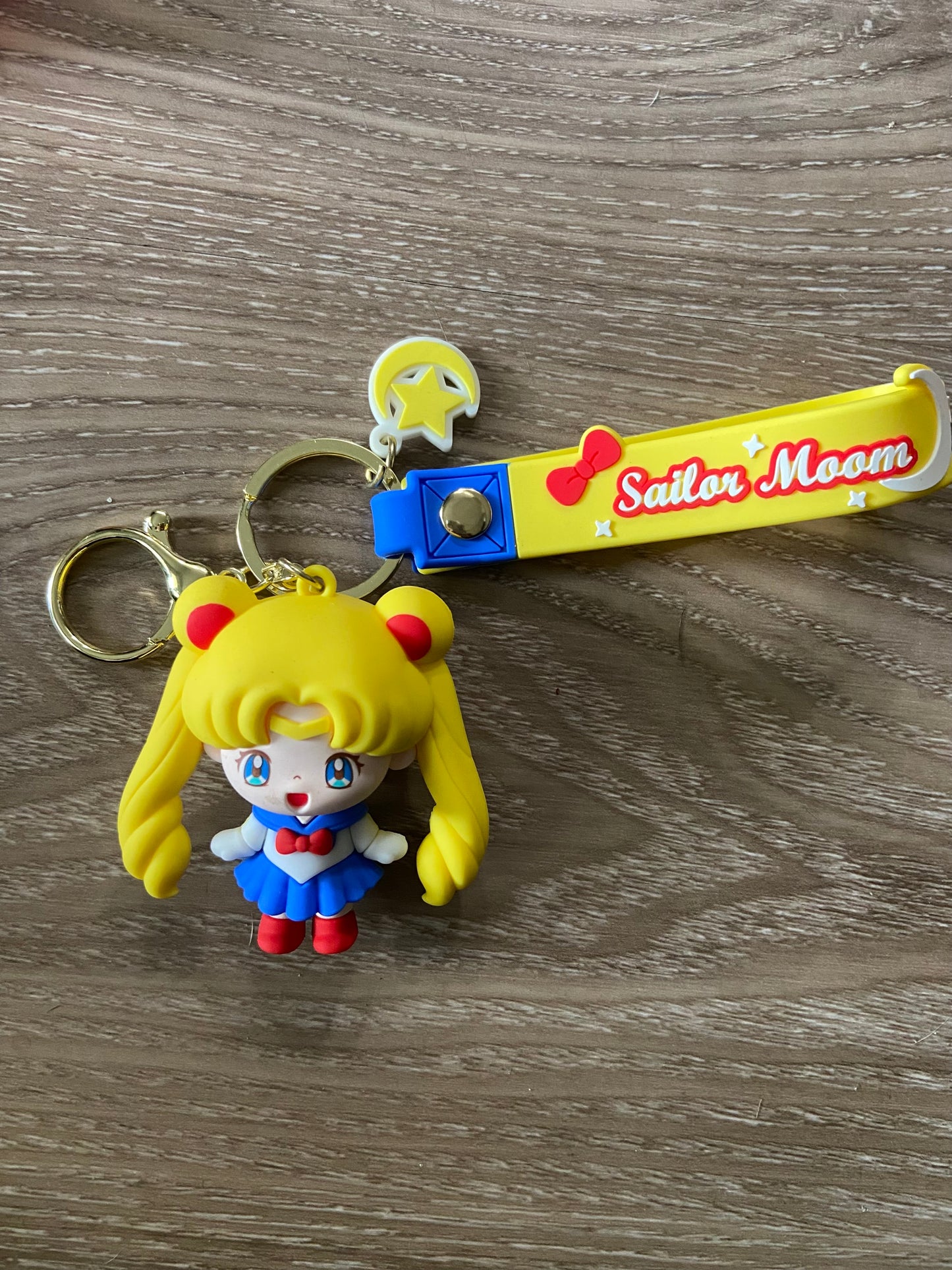 Sailor moon inspired silicone keychain