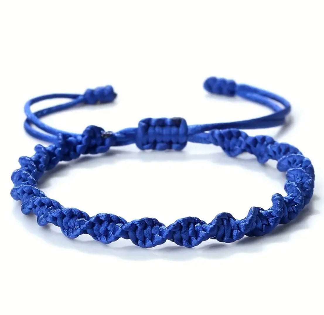 Blue rope bracelet