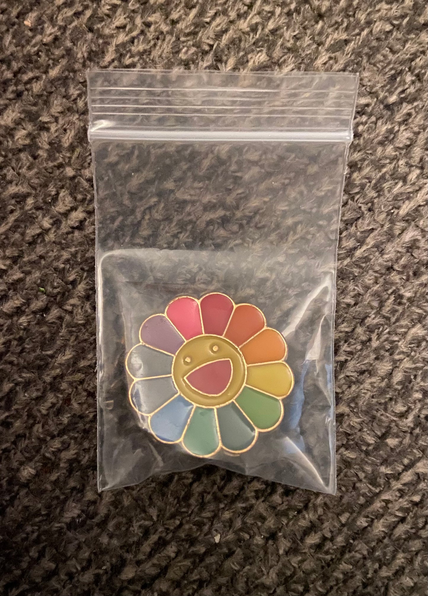 Rainbow Flower pin