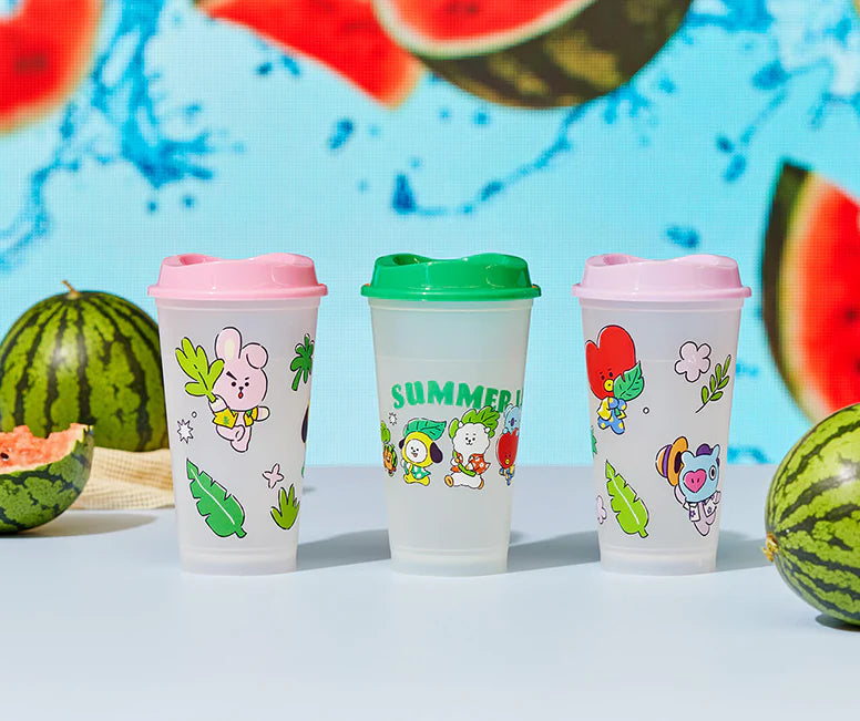 BT21 Summer Lane Japan reusable cups