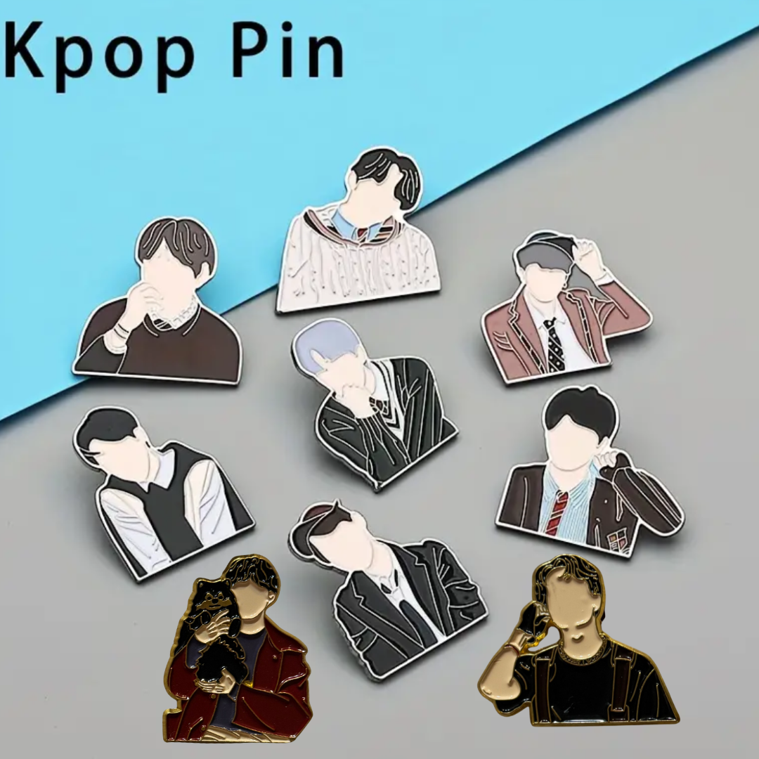 Kpop faceless inspired pins