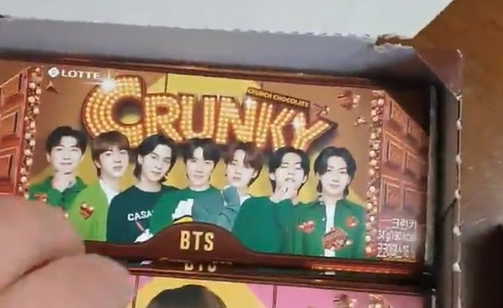 BTS crunky korean chocolate bars