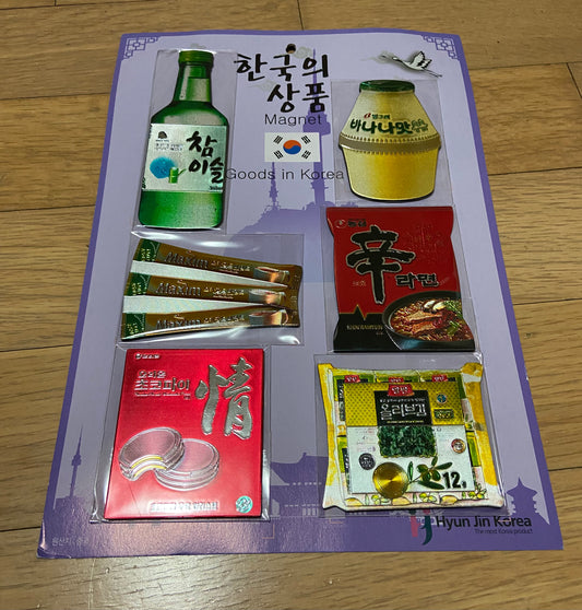 Korean food magnets large