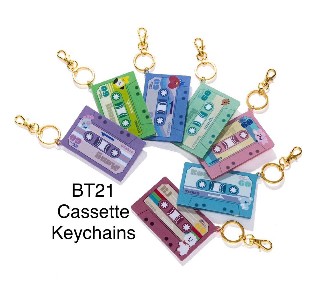 BT21 Cassette Keychain