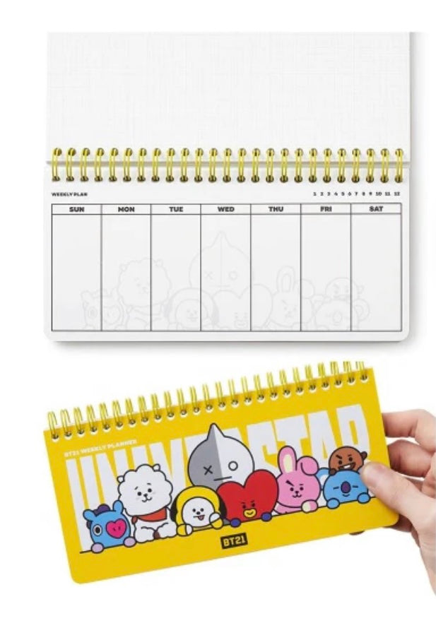 BT21 weekly calendar