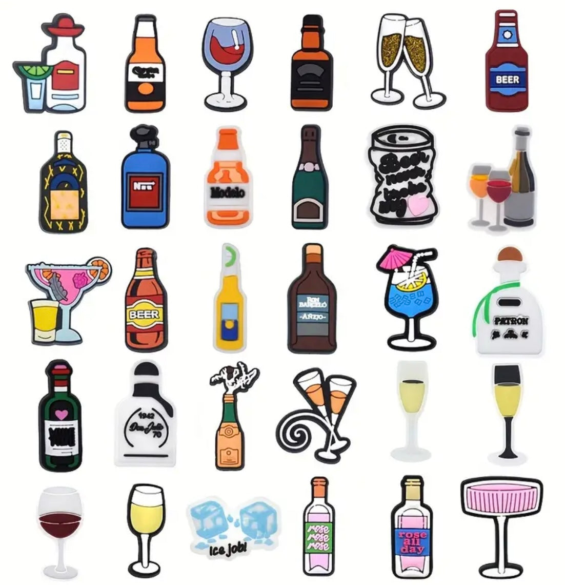 Drink inspired Shoe Charms