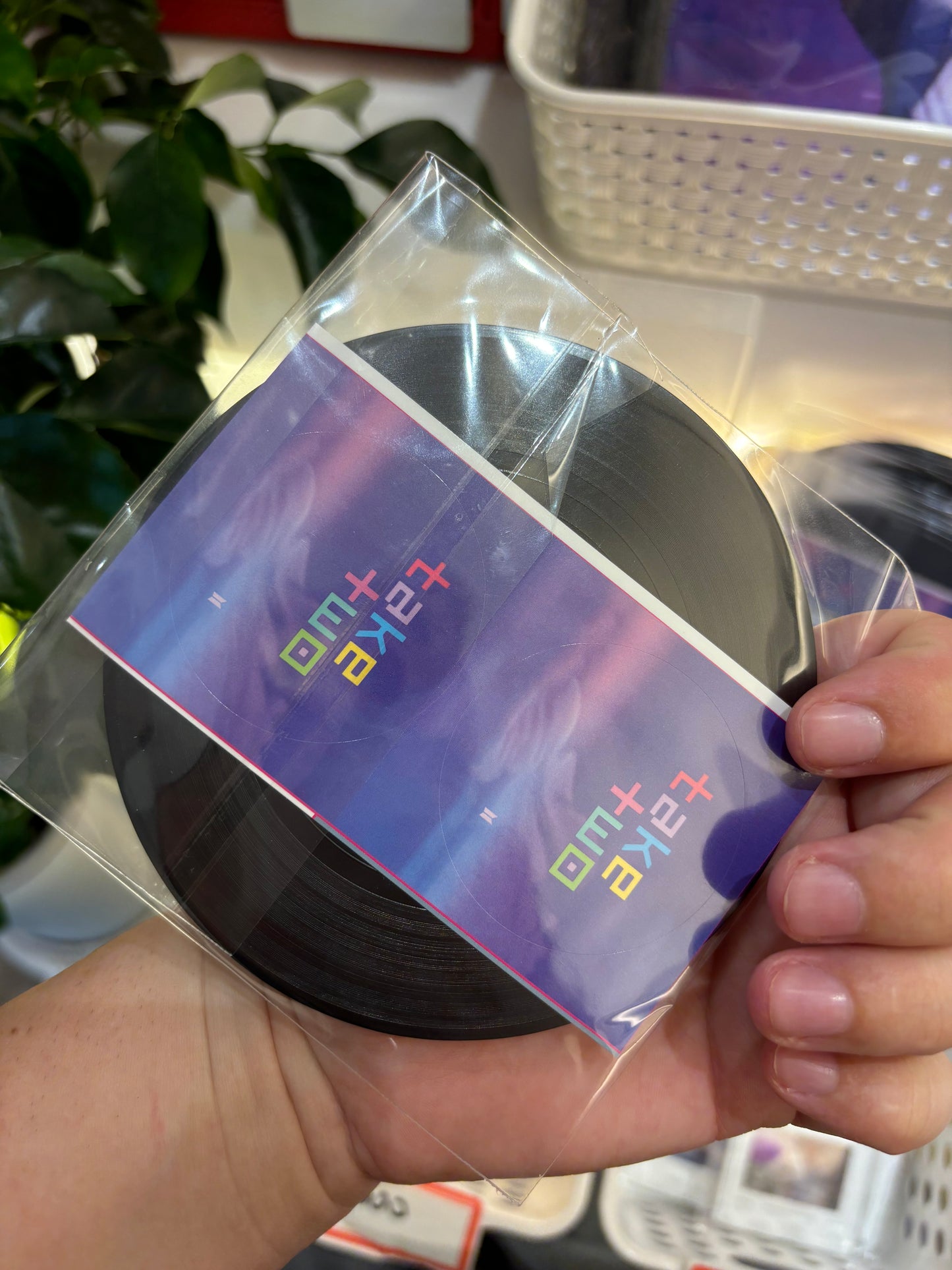 BTS Take Two vinyl record style coaster