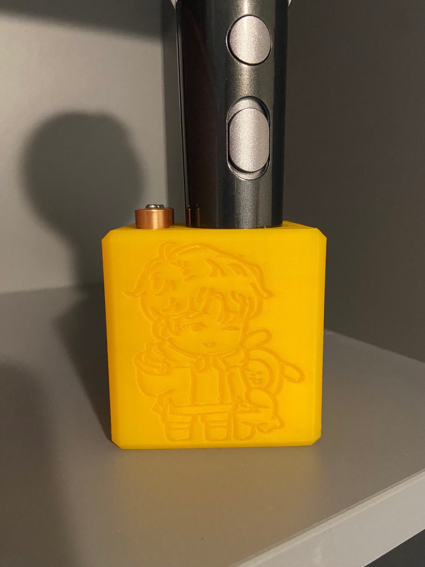 Jimin with Chimmy 3D printed SE Map of the Soul BTS lightstick holder with battery storage