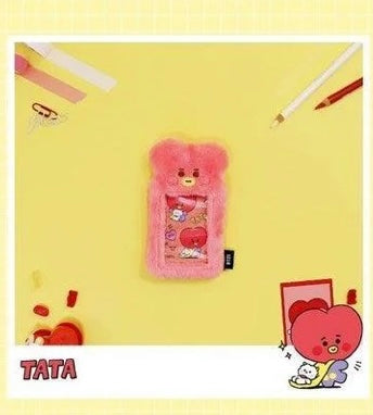 BT21 fuzzy pc holders keychain