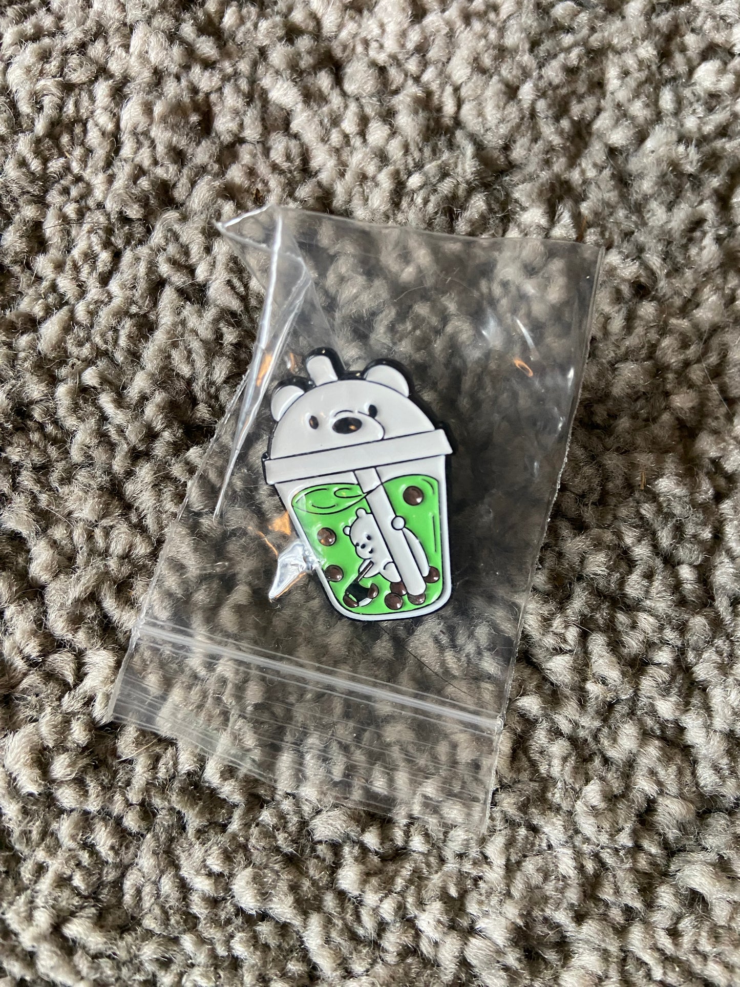 Boba tea animal pins