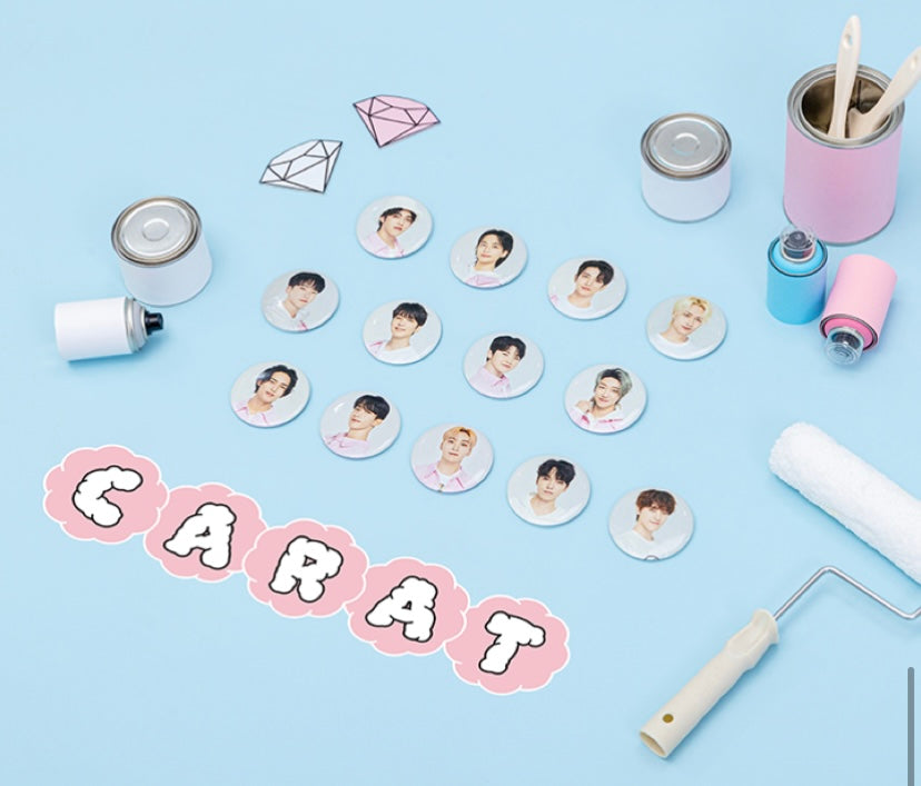 Seventeen lucky Draw large can badge (caratland)