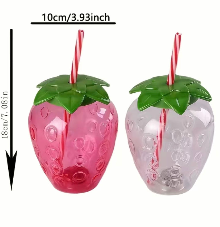 Strawberry drink bottles with charm