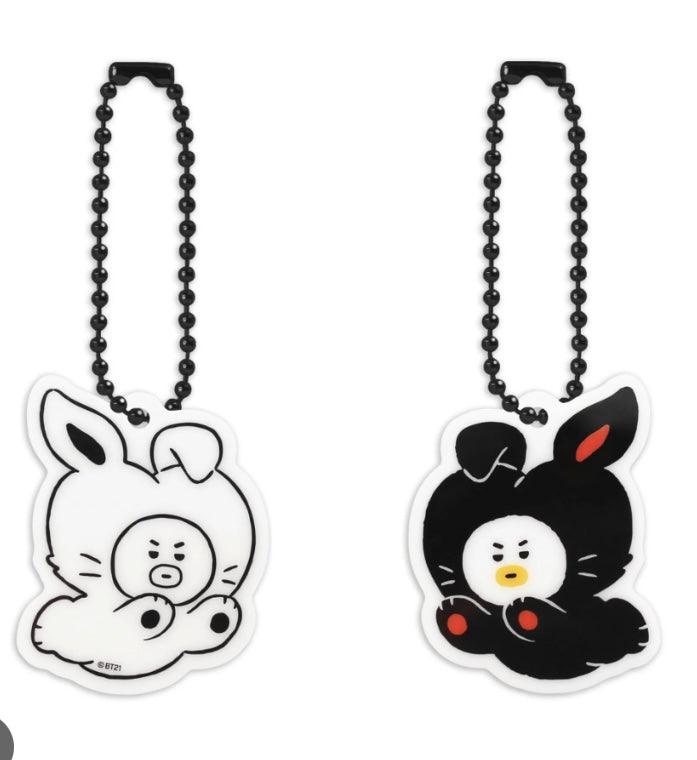 BT21 black rabbit key ring keychain