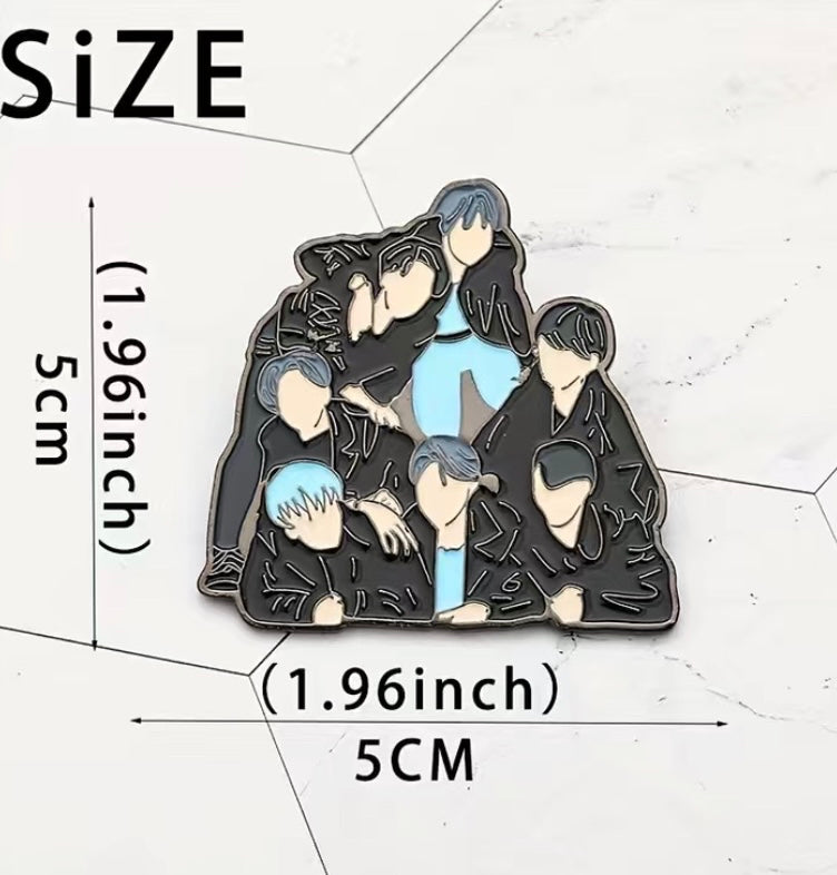 BTS inspired group pin