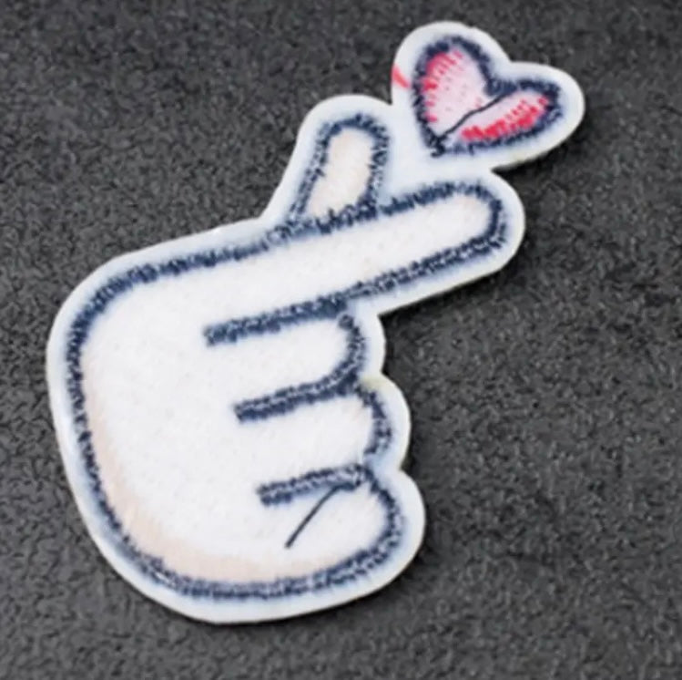 Kpop finger heart patch