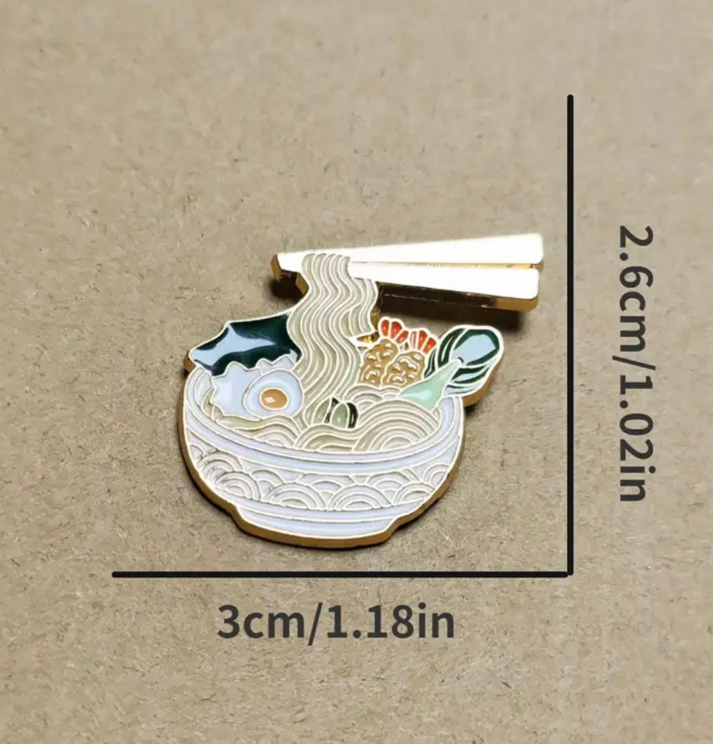 Golden ramen bowl pin