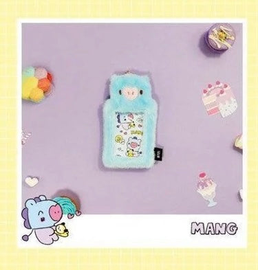 BT21 fuzzy pc holders keychain