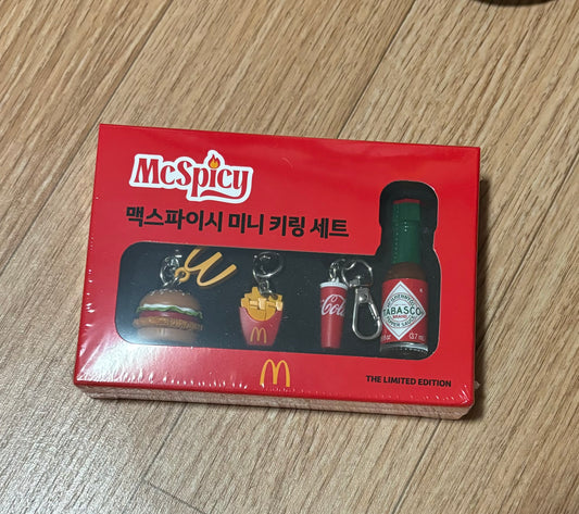 Korea mcdonald’s X Tabasco collab meal option keychain set