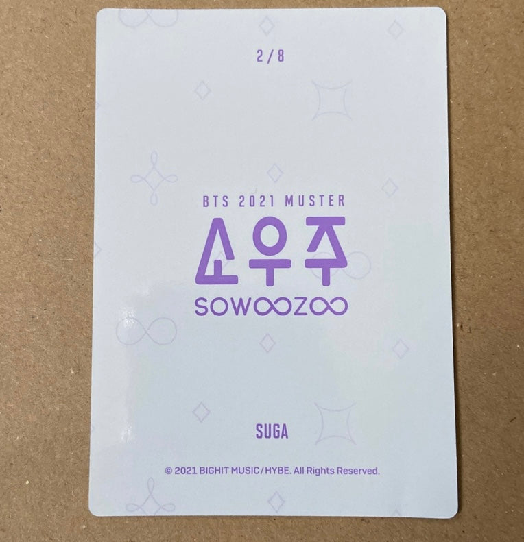 BTS Suga (Yoongi) Mini tour Photocards