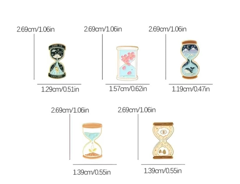 Time piece pins