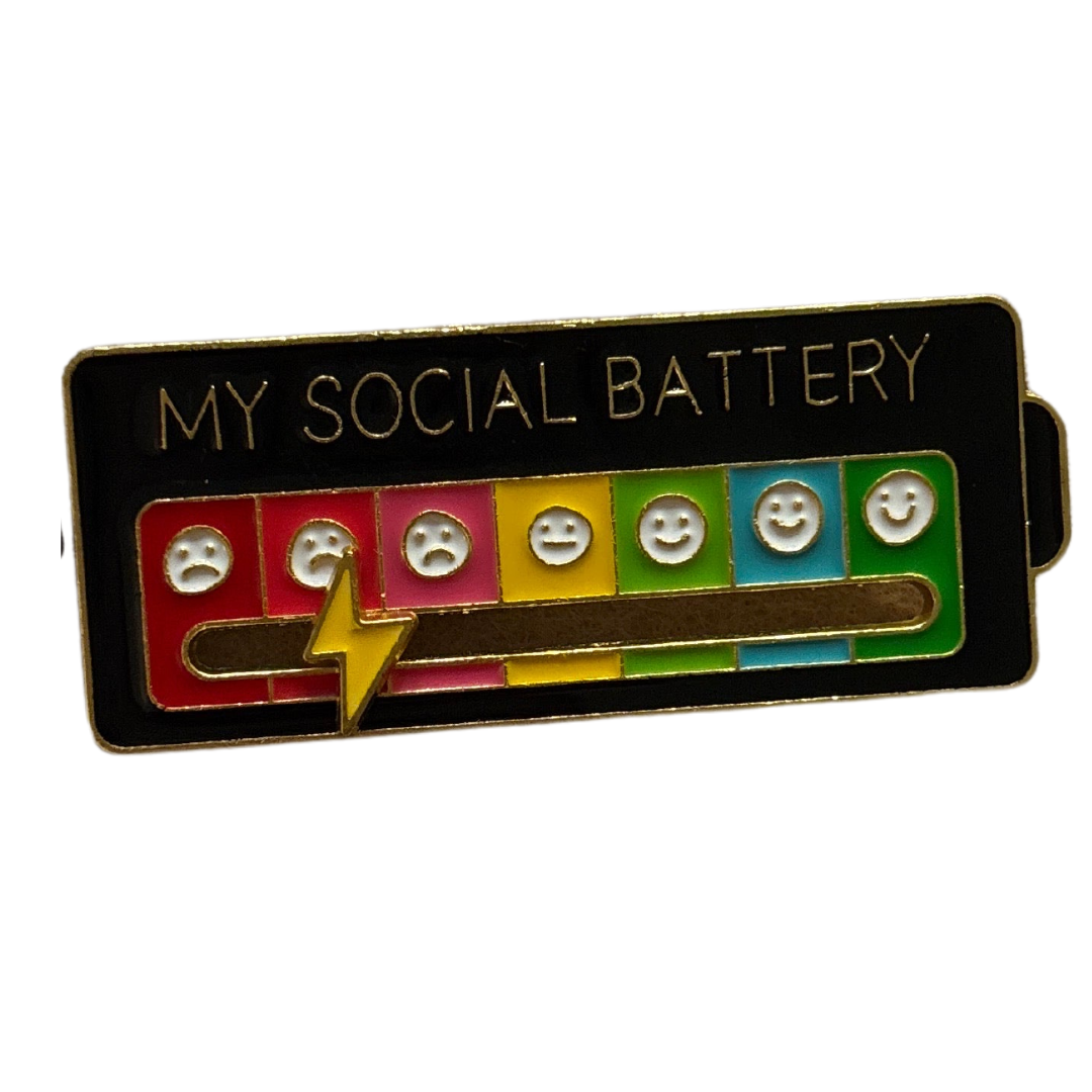 Social energy badge pin