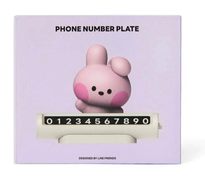 BT21 phone number plate